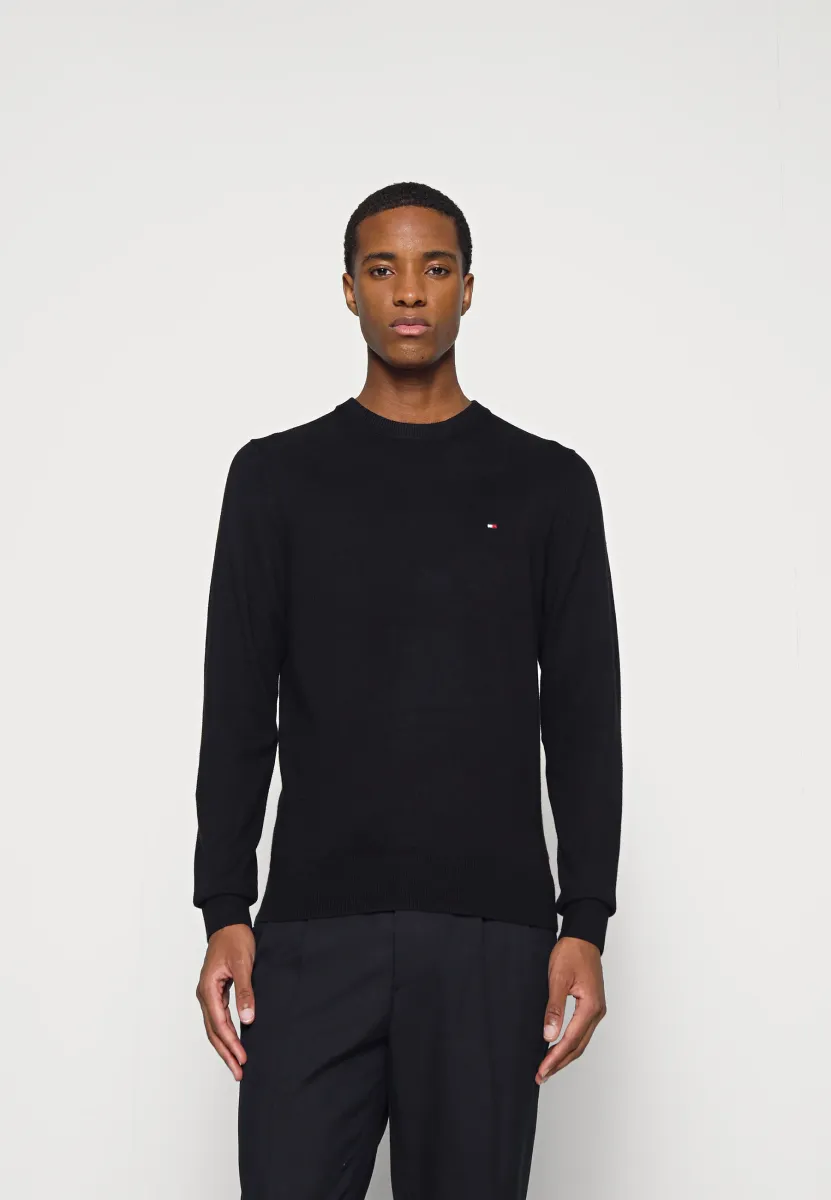 PIMA ORG CTN CASHMERE CREW NECK - Strickpullover - black