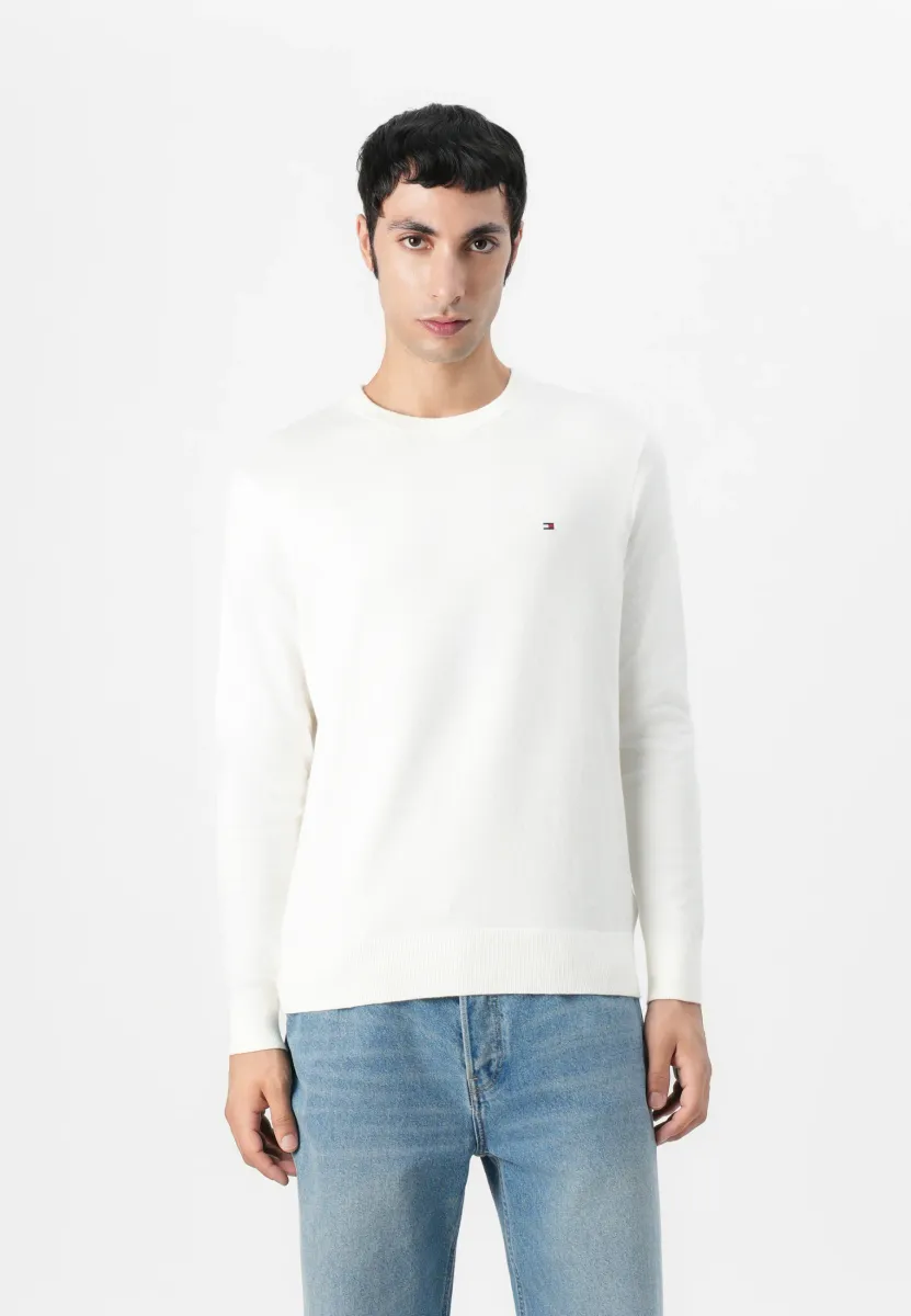 PIMA ORG CTN CASHMERE CREW NECK - Strickpullover - ivory petal