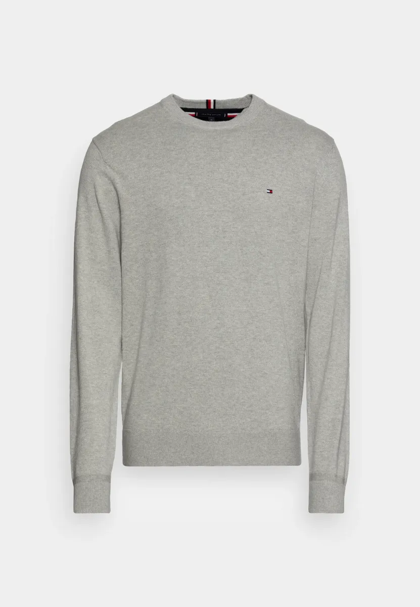 PIMA ORG CTN CASHMERE CREW NECK - Strickpullover - light grey heather