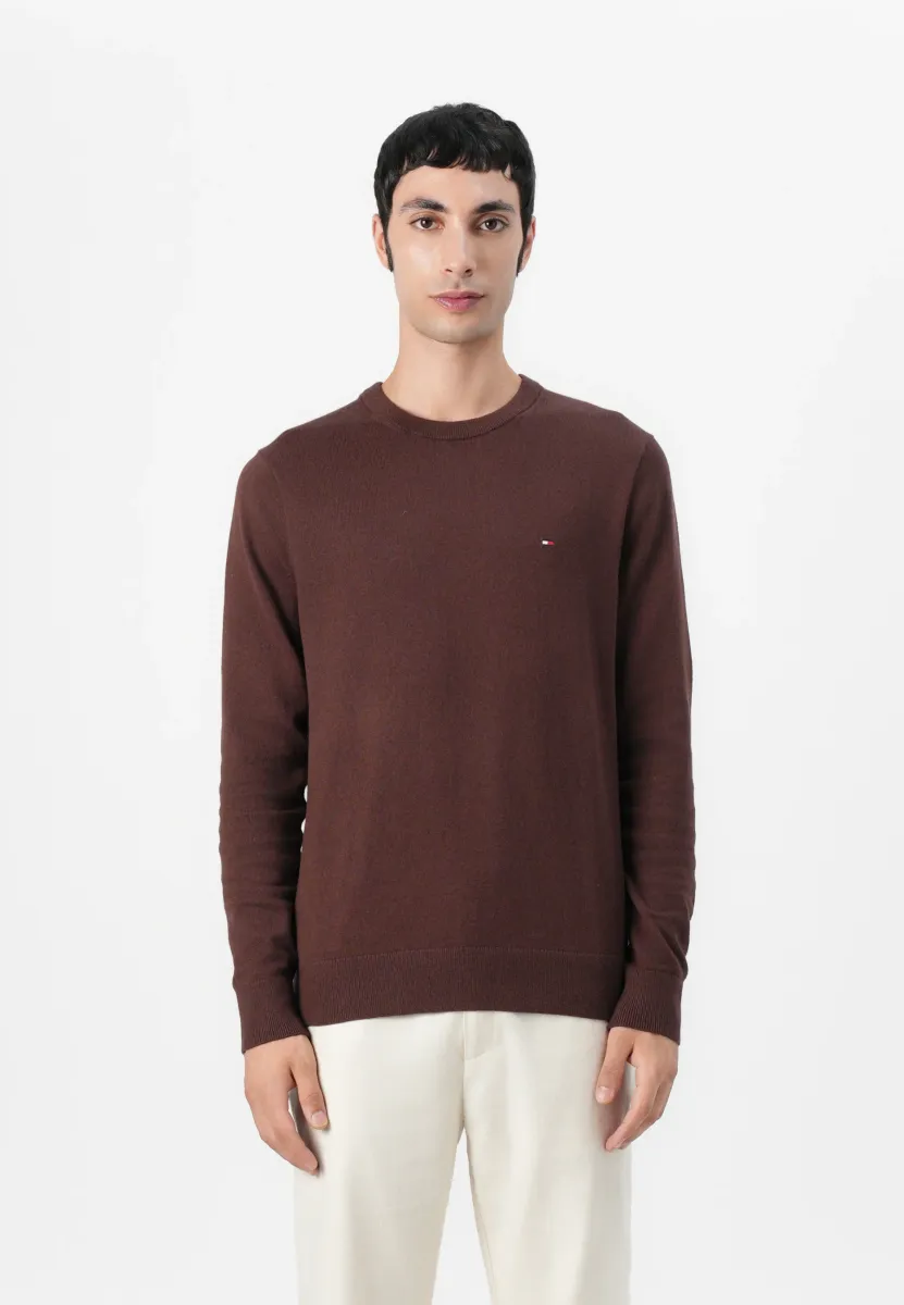 PIMA ORG CTN CASHMERE CREW NECK - Strickpullover - pure brown