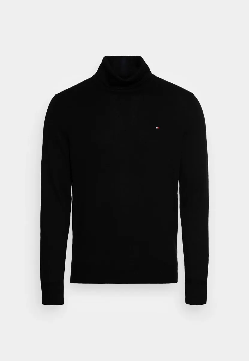 PIMA ORG CTN CASHMERE ROLL NECK - Strickpullover - black
