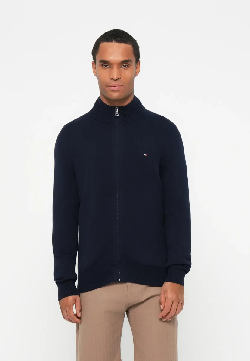 PIMA ORG CTN CASHMERE ZIP THRU - Strickjacke - desert sky