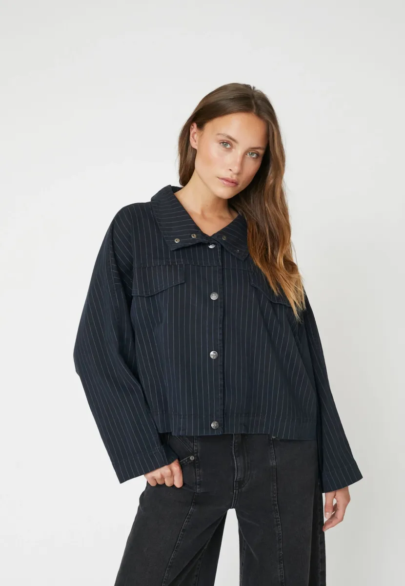 PINCC WIDE BOX JACKET - Jeansjacke - black