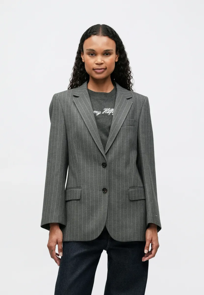 PINSTRIPE RELAXED  - Blazer - mid grey heather