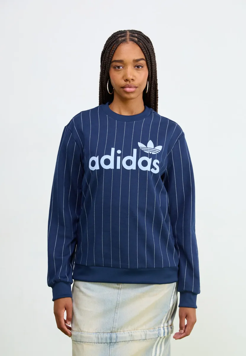 PINSTRIPE - Sweatshirt - night indigo/off white