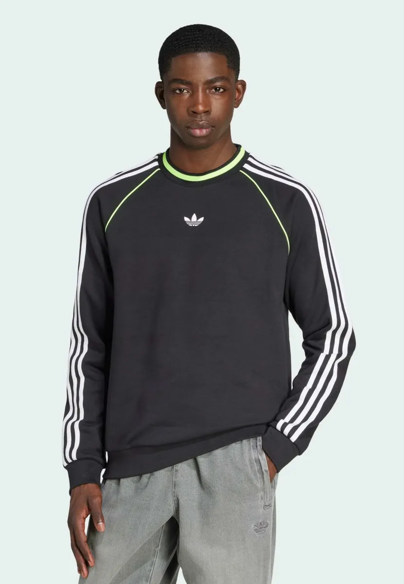 PIPING CREWNECK - Sweatshirt - black white