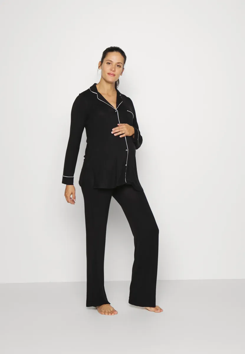 PIPING - Nachtwäsche Set - black