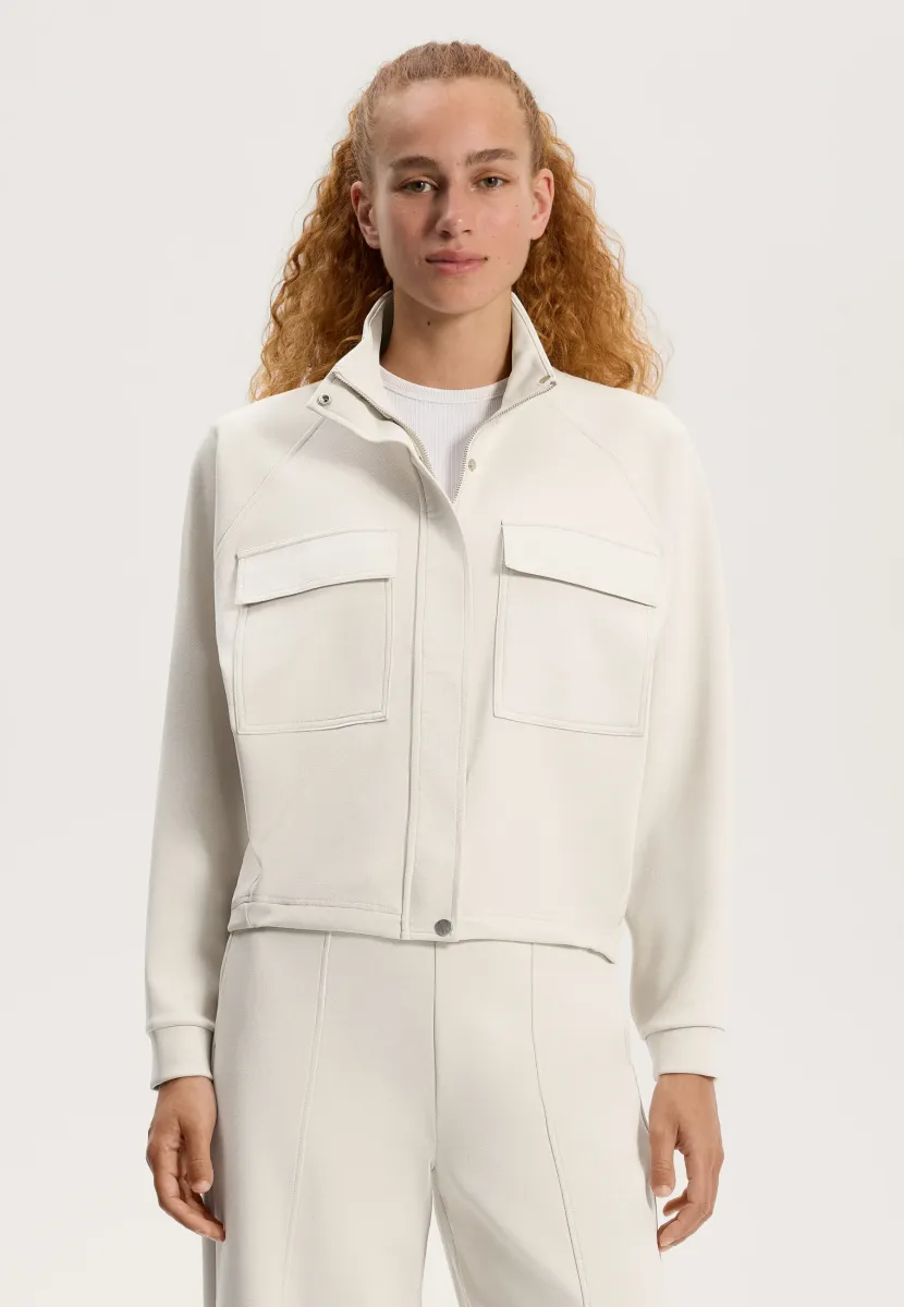 PIQUÉ WITH COTTON AND POCKETS - Leichte Jacke - sand