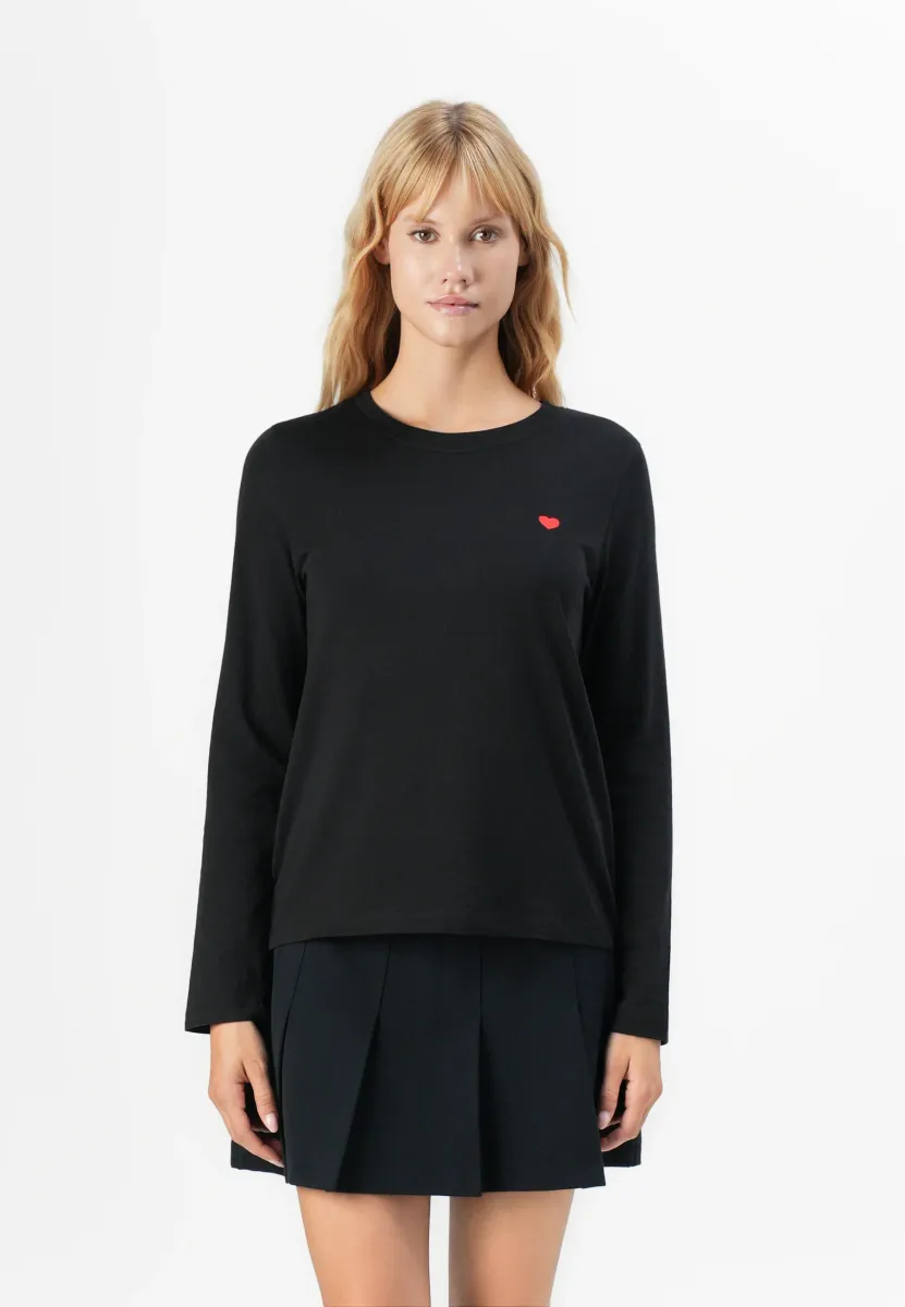 PISA LS PRINT JRS DIA - Langarmshirt - black