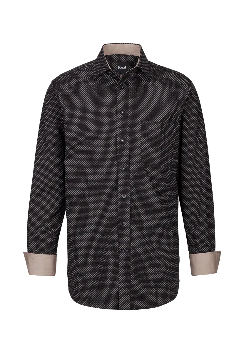 PISA NEW KENT LANGARM REGULAR FIT - Hemd - black