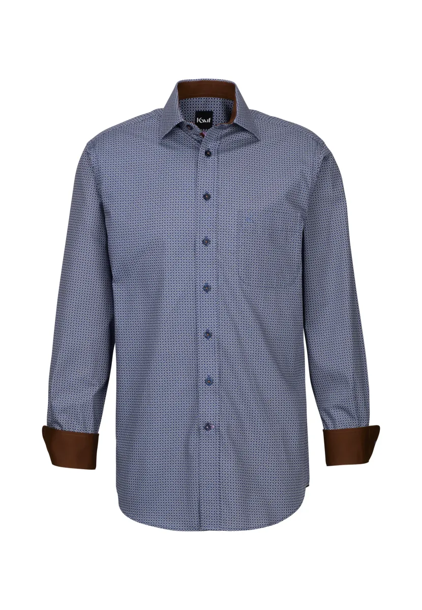 PISA NEW KENT LANGARM REGULAR FIT - Hemd - blue