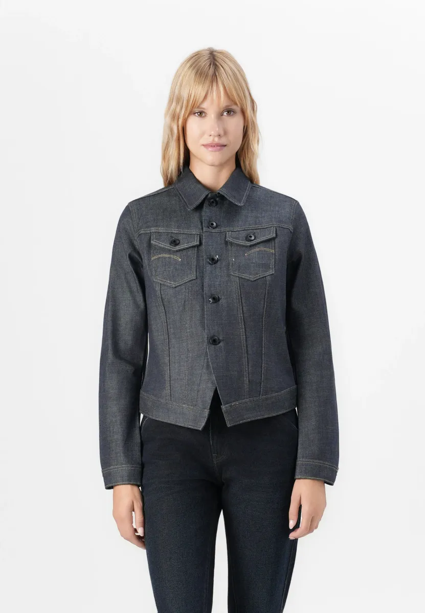 PITCHED HEM SLIM JACKET - Jeansjacke - raw denim
