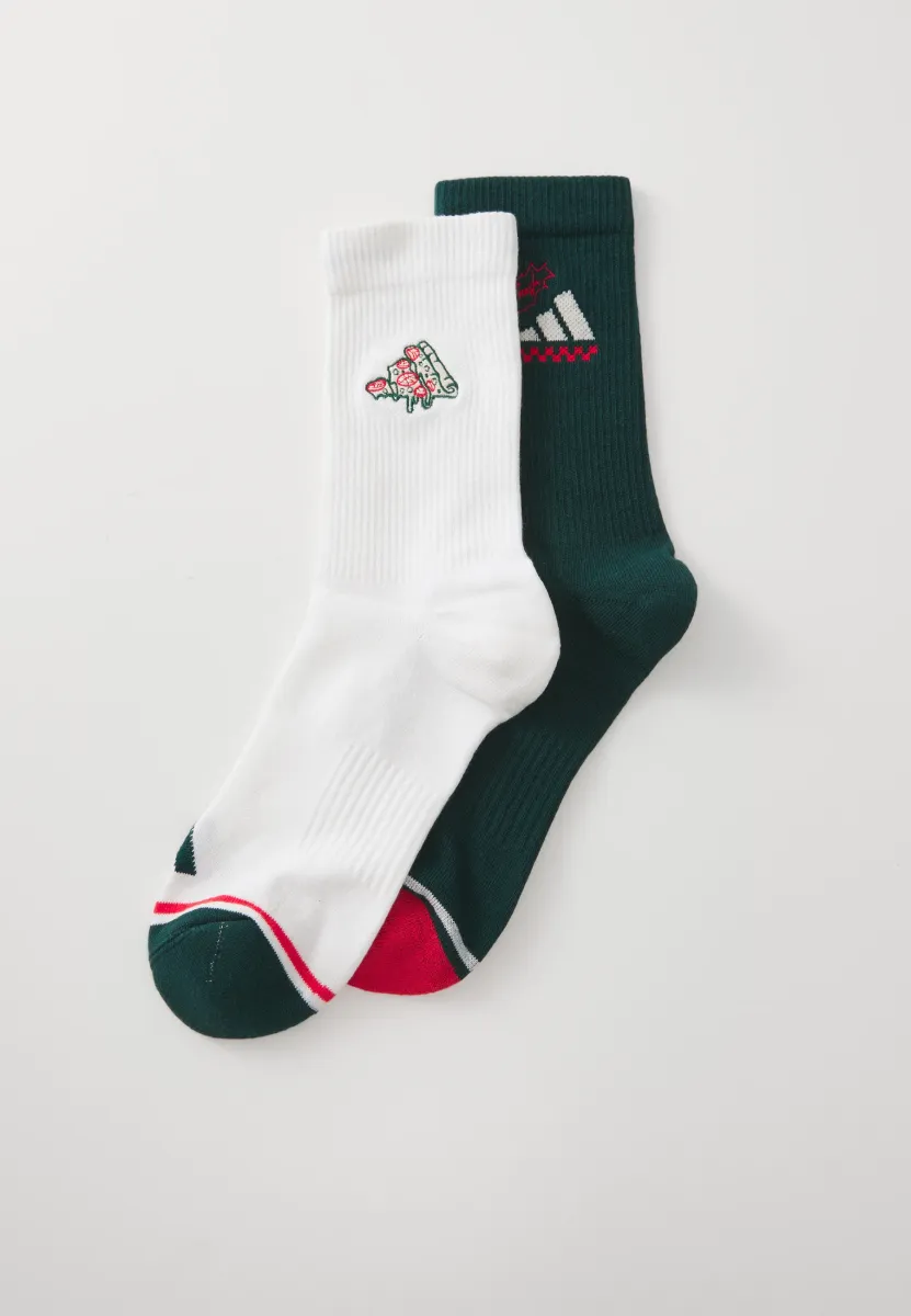 PIZZA SOCK UNISEX 2 PACK - Sportsocken - white/aurora ivy