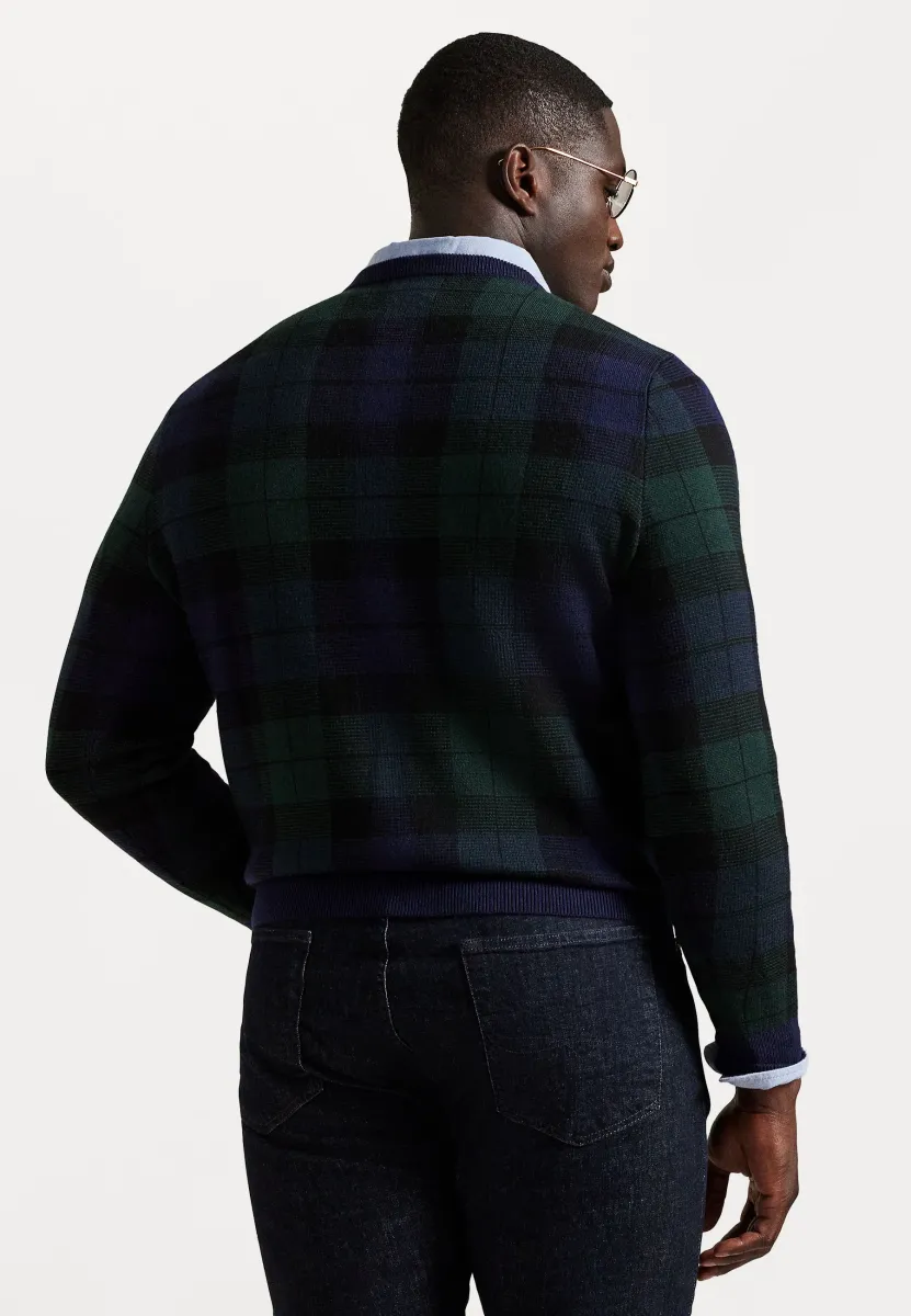 PLAID WASHABLE WOOL JUMPER - Strickpullover - black