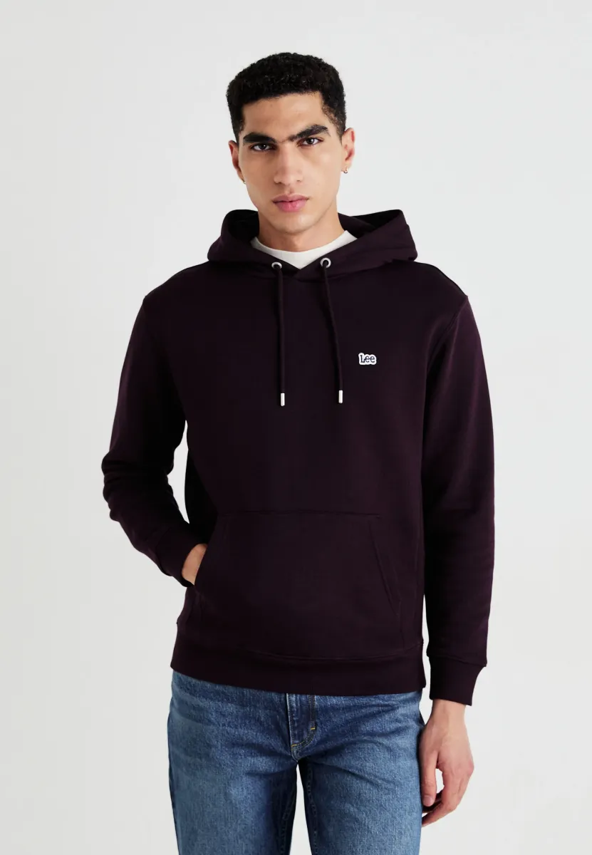 PLAIN HOODIE - Kapuzenpullover - deep wine