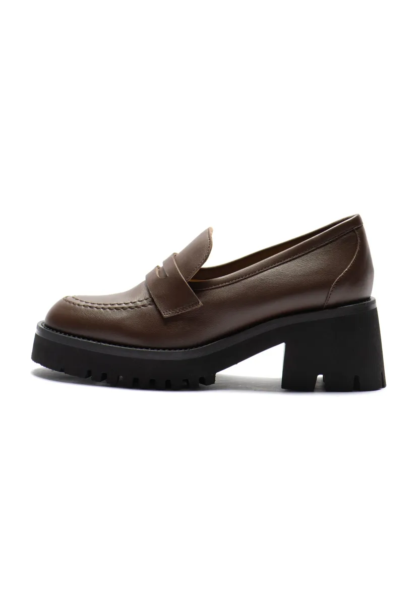 Plateaupumps - darkbrown