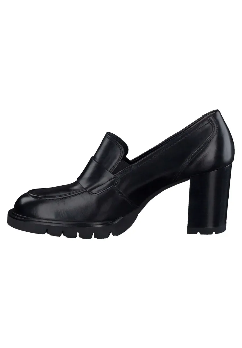 Plateaupumps - kalbleder schwarz
