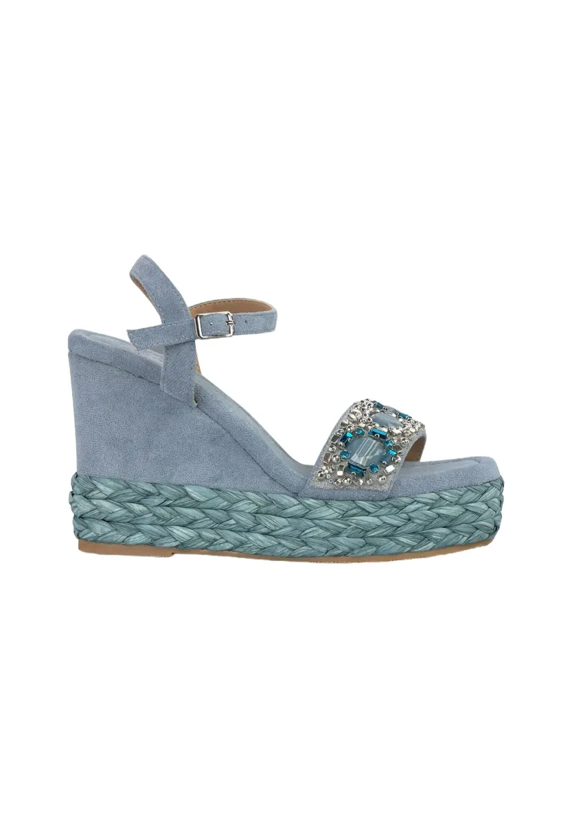 Plateausandalette - azul