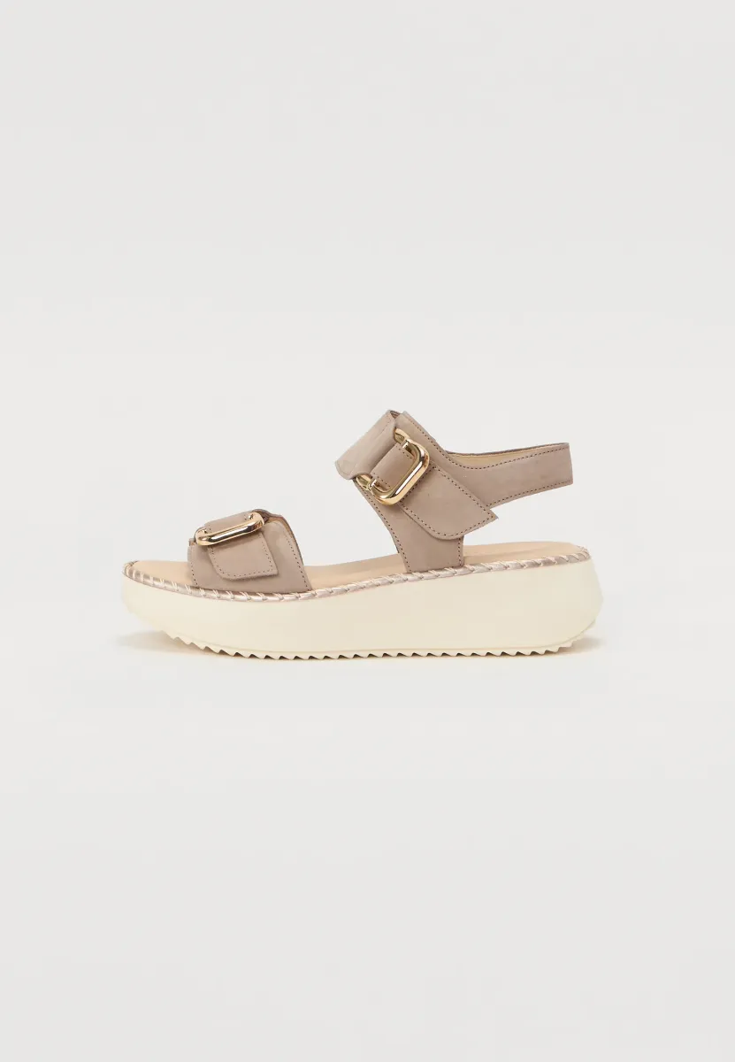 Plateausandalette - beige