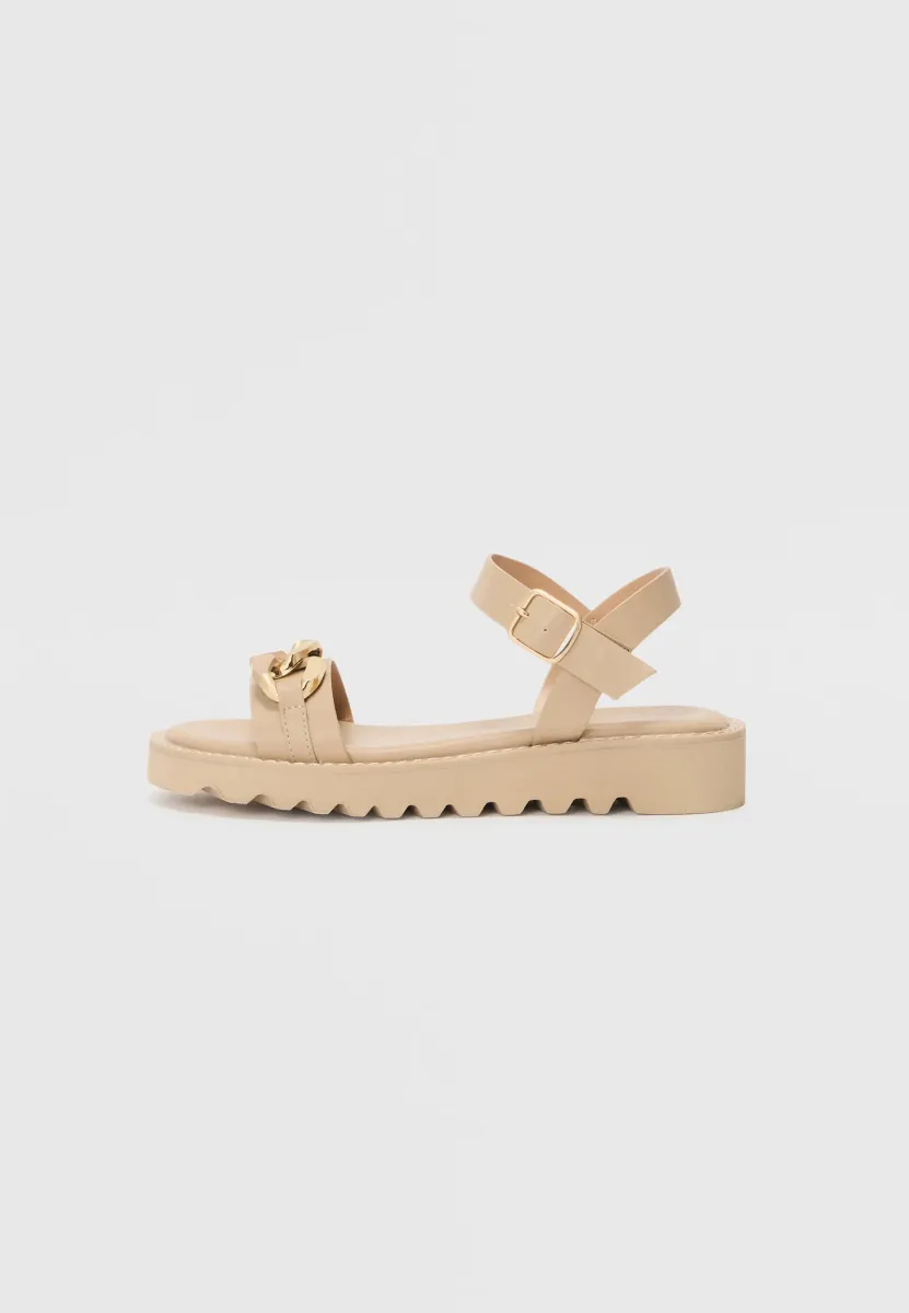 Plateausandalette - beige