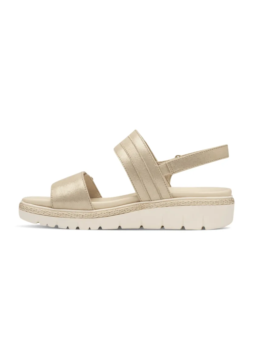 Plateausandalette - beige