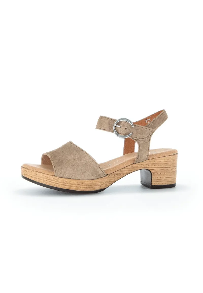 Plateausandalette - beige