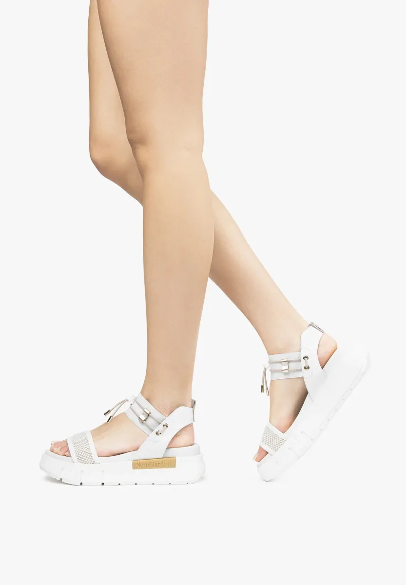 Plateausandalette - bianco
