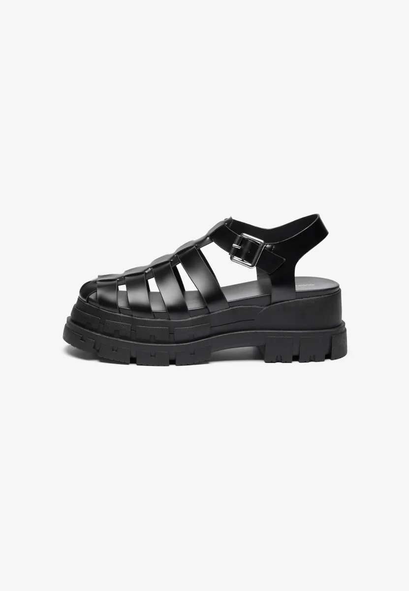 Plateausandalette - black