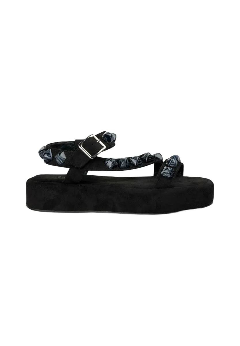 Plateausandalette - black