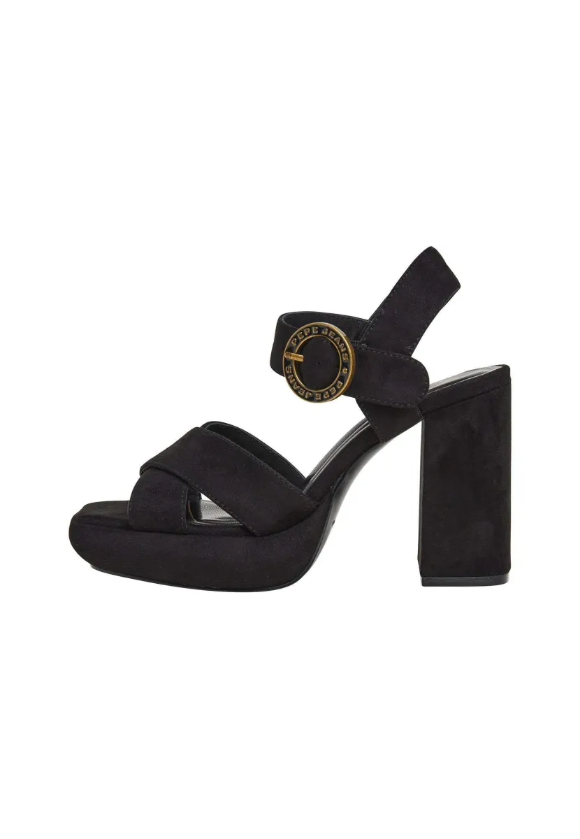 Plateausandalette - black