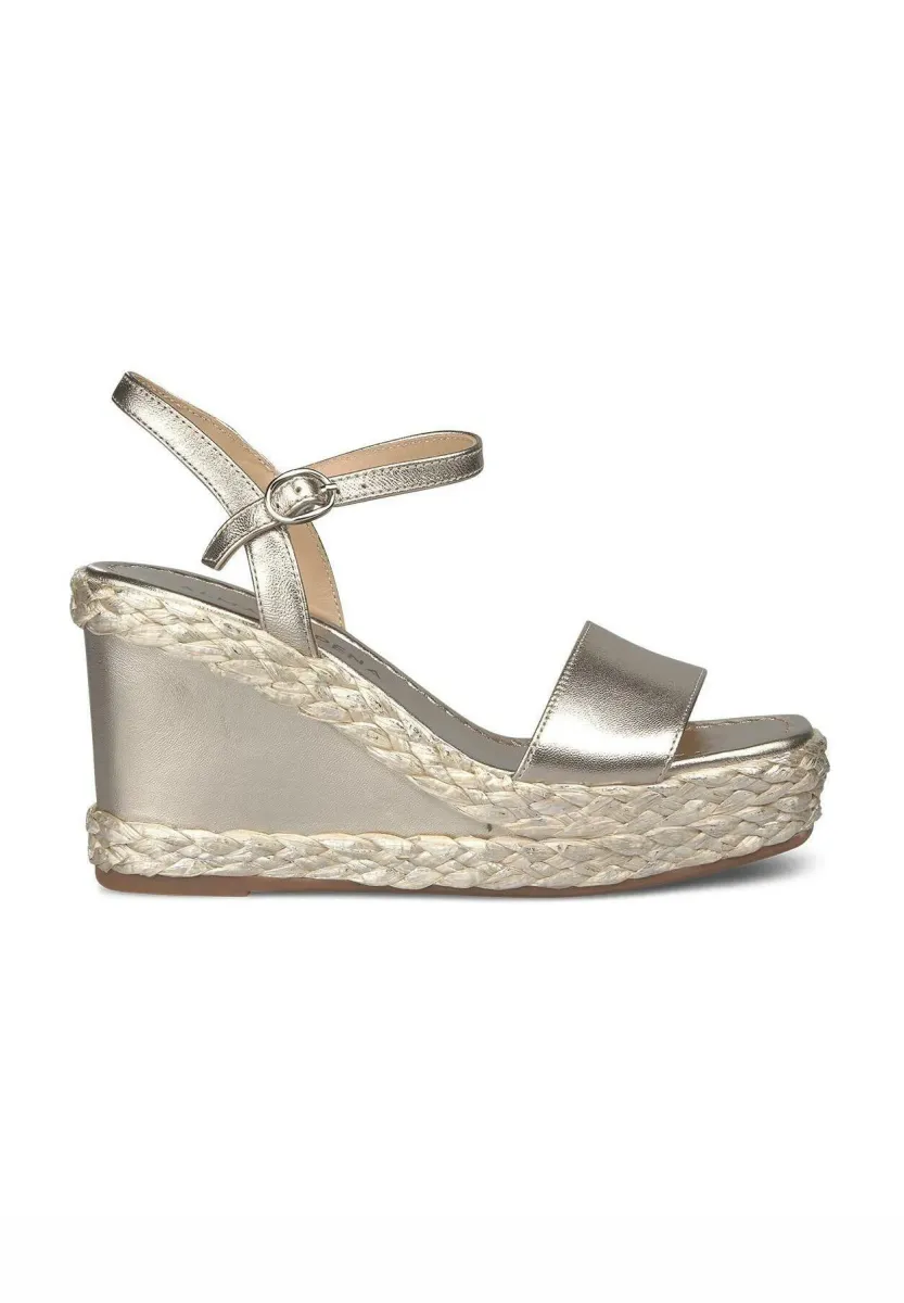 Plateausandalette - bronce