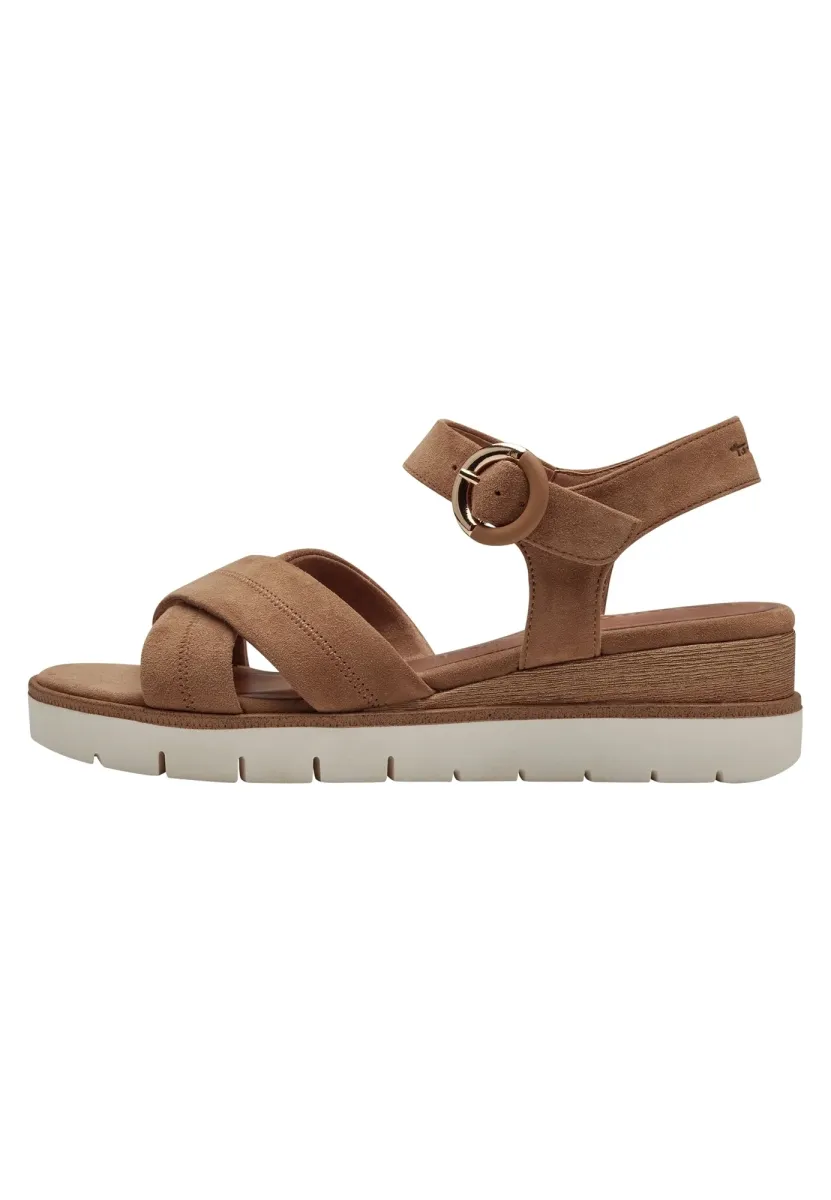 Plateausandalette - camel