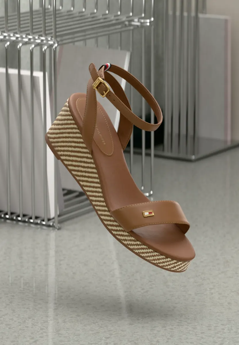 Plateausandalette - cognac