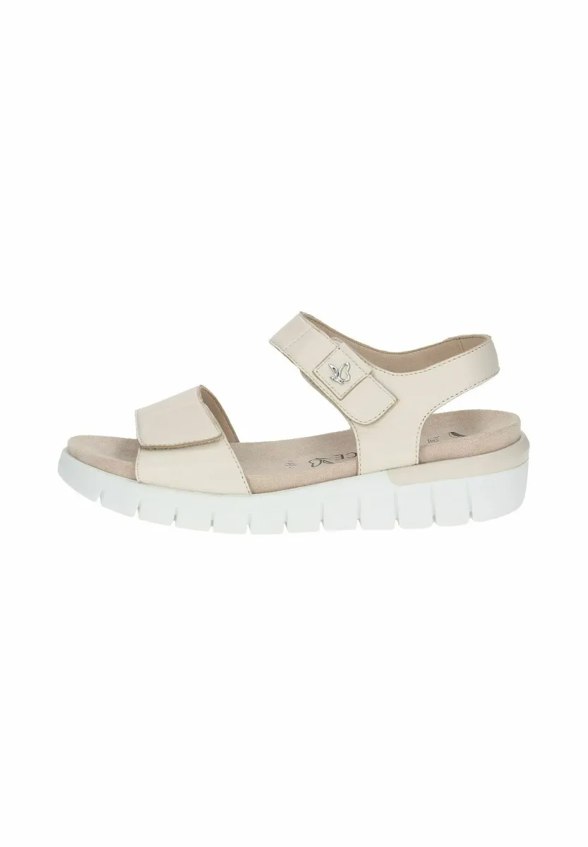 Plateausandalette - cream perlato