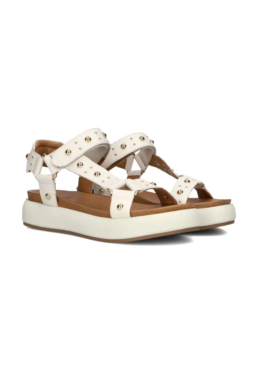 Plateausandalette - crema