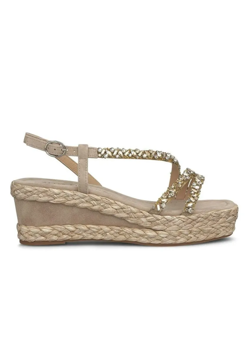 Plateausandalette - marrón claro