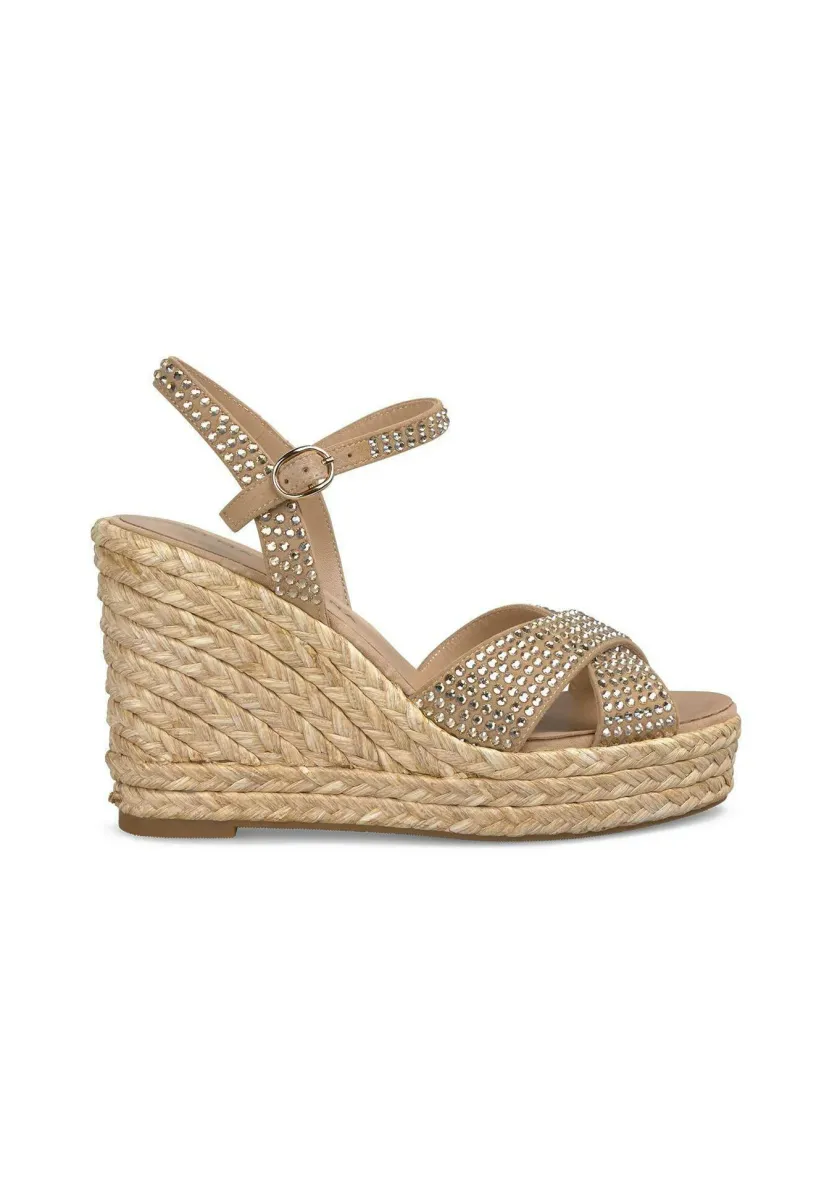 Plateausandalette - marrón claro