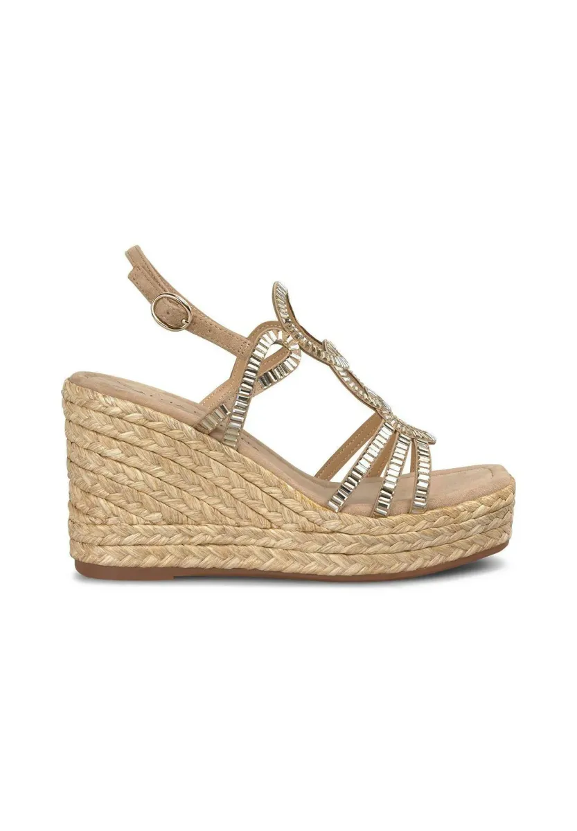 Plateausandalette - marrón claro