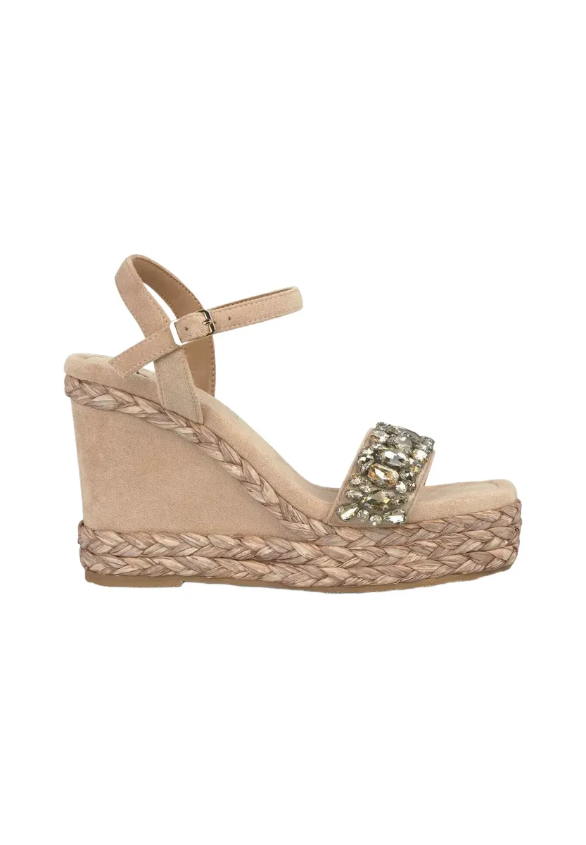 Plateausandalette - marrón claro