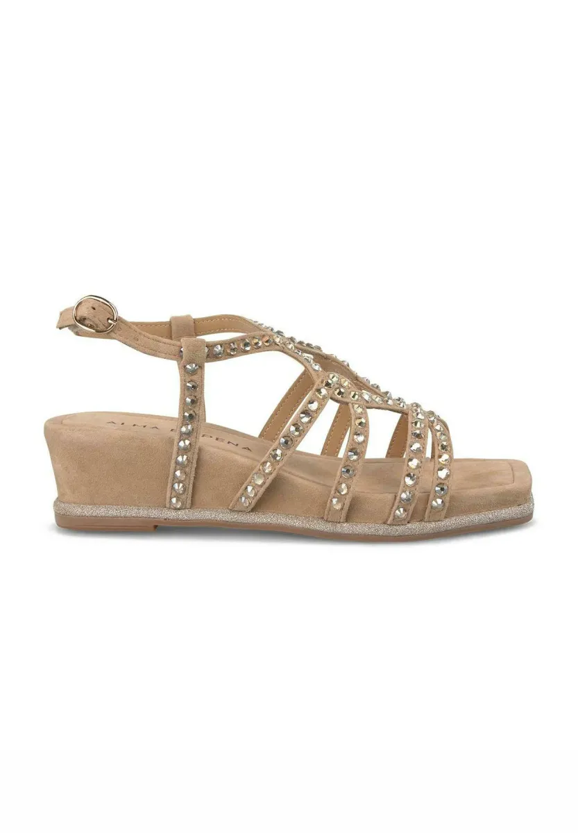 Plateausandalette - marrón claro