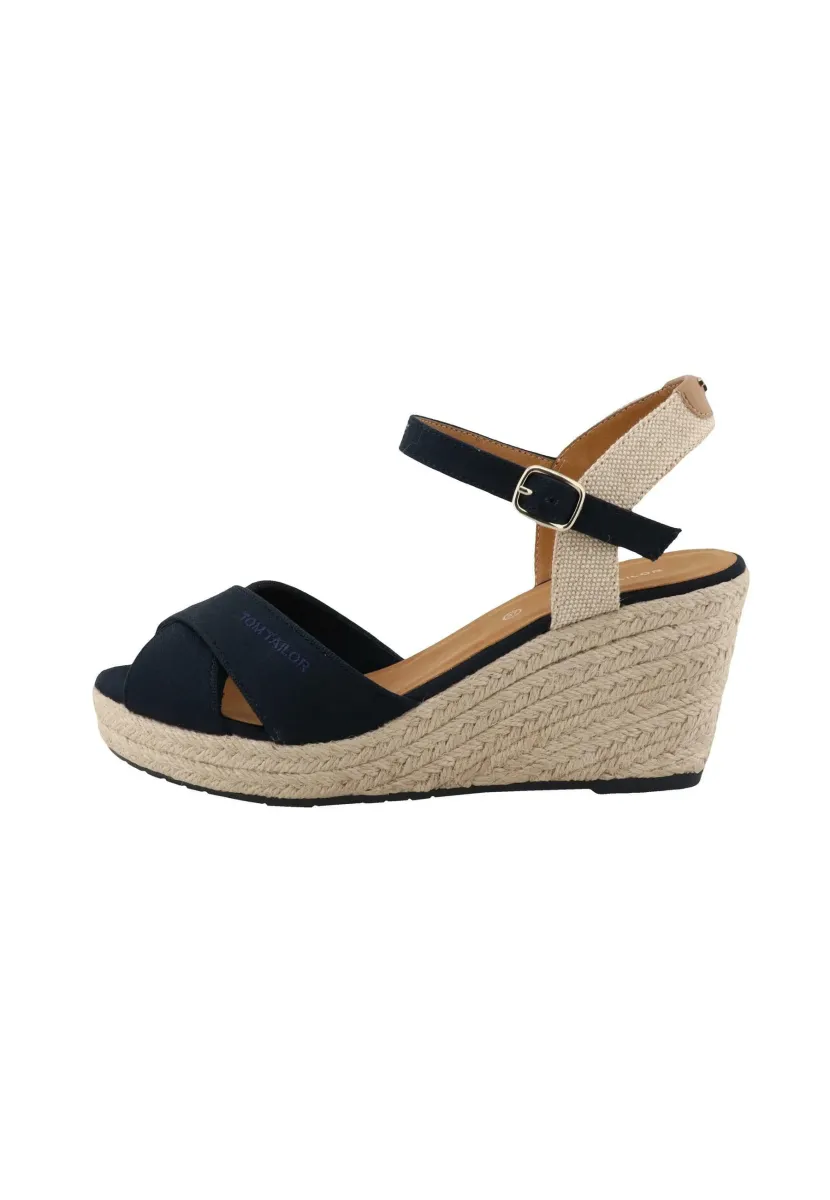 Plateausandalette - navy