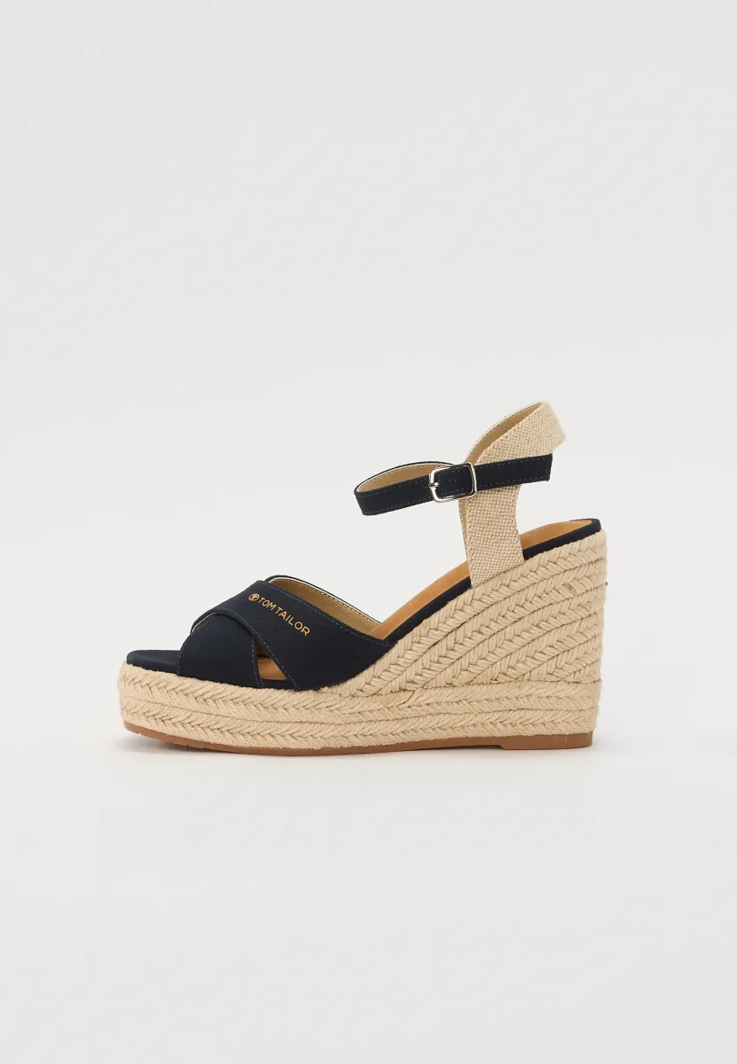 Plateausandalette - navy