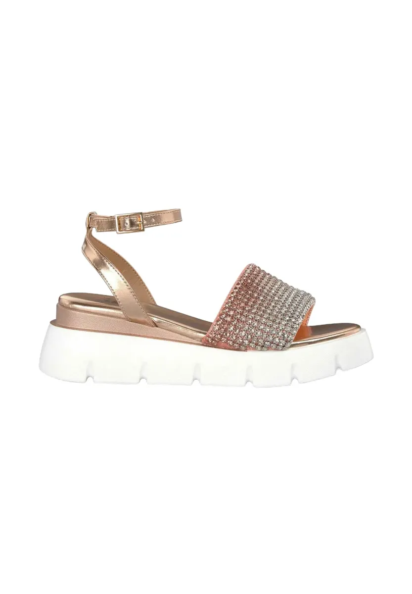 Plateausandalette - rosa