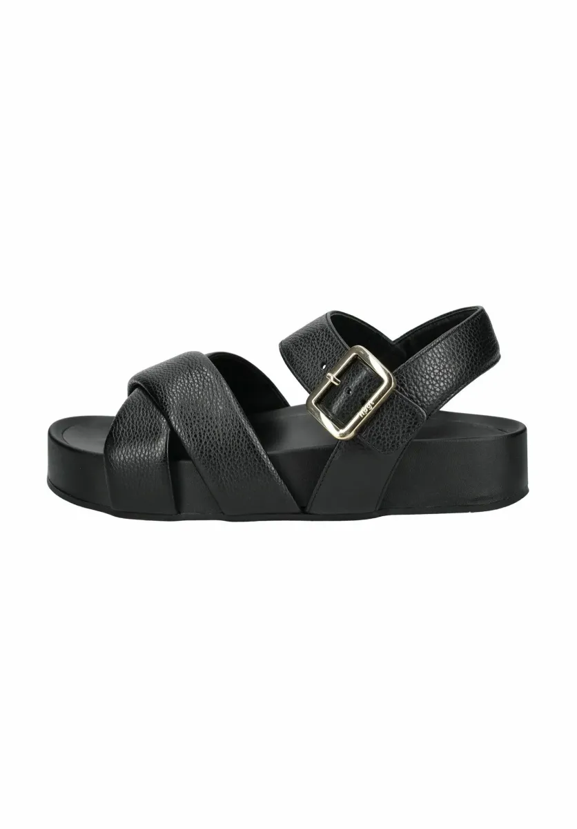 Plateausandalette - schwarz