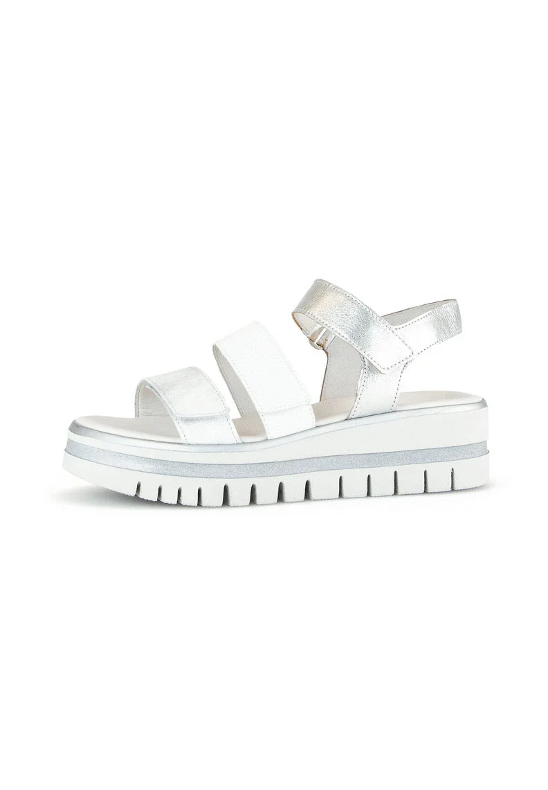 Plateausandalette - silber
