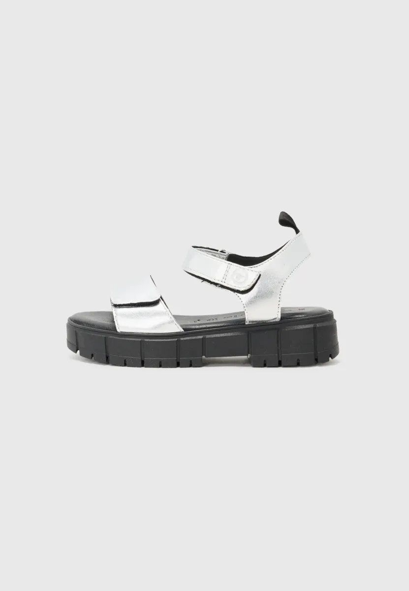 Plateausandalette - silver-coloured