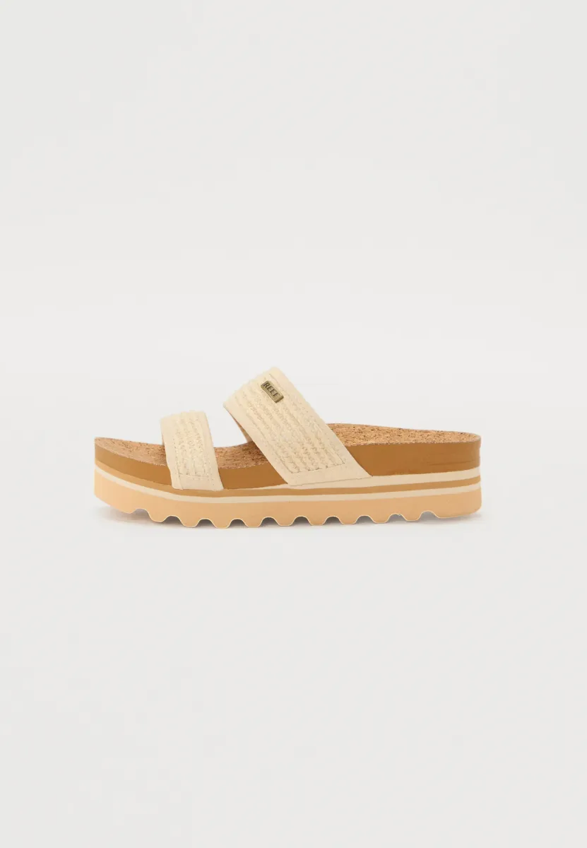 Plateausandalette - vintage raffia