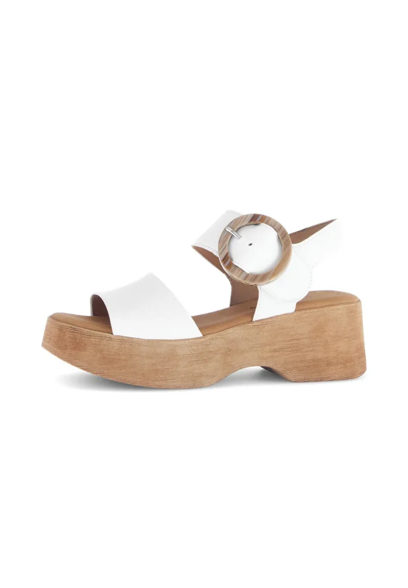 Plateausandalette - weiss