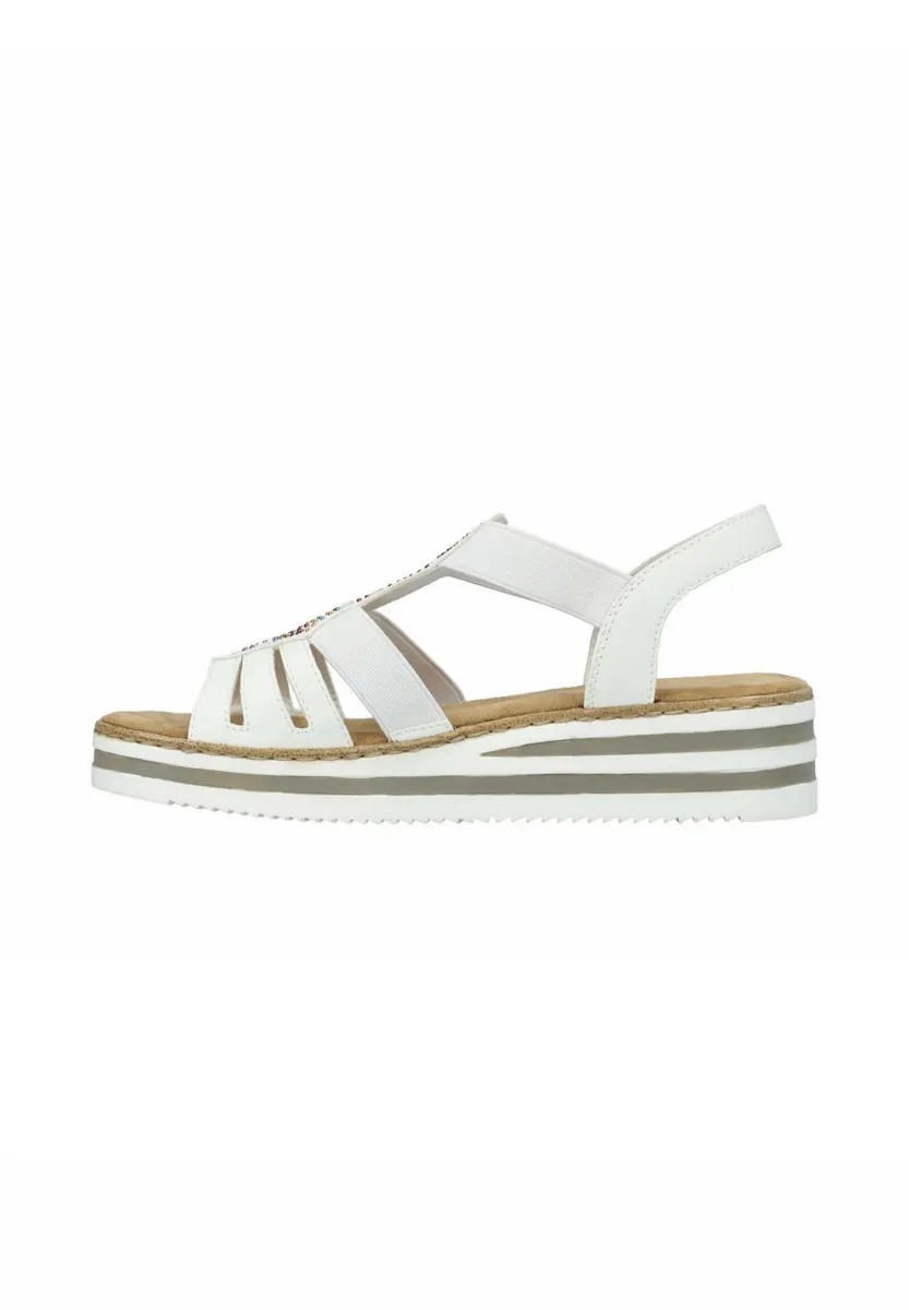 Plateausandalette - wit
