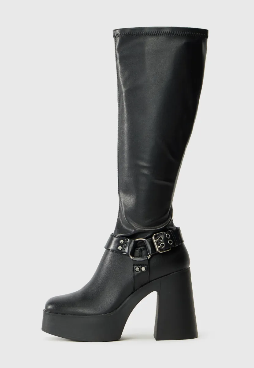 Plateaustiefel - black